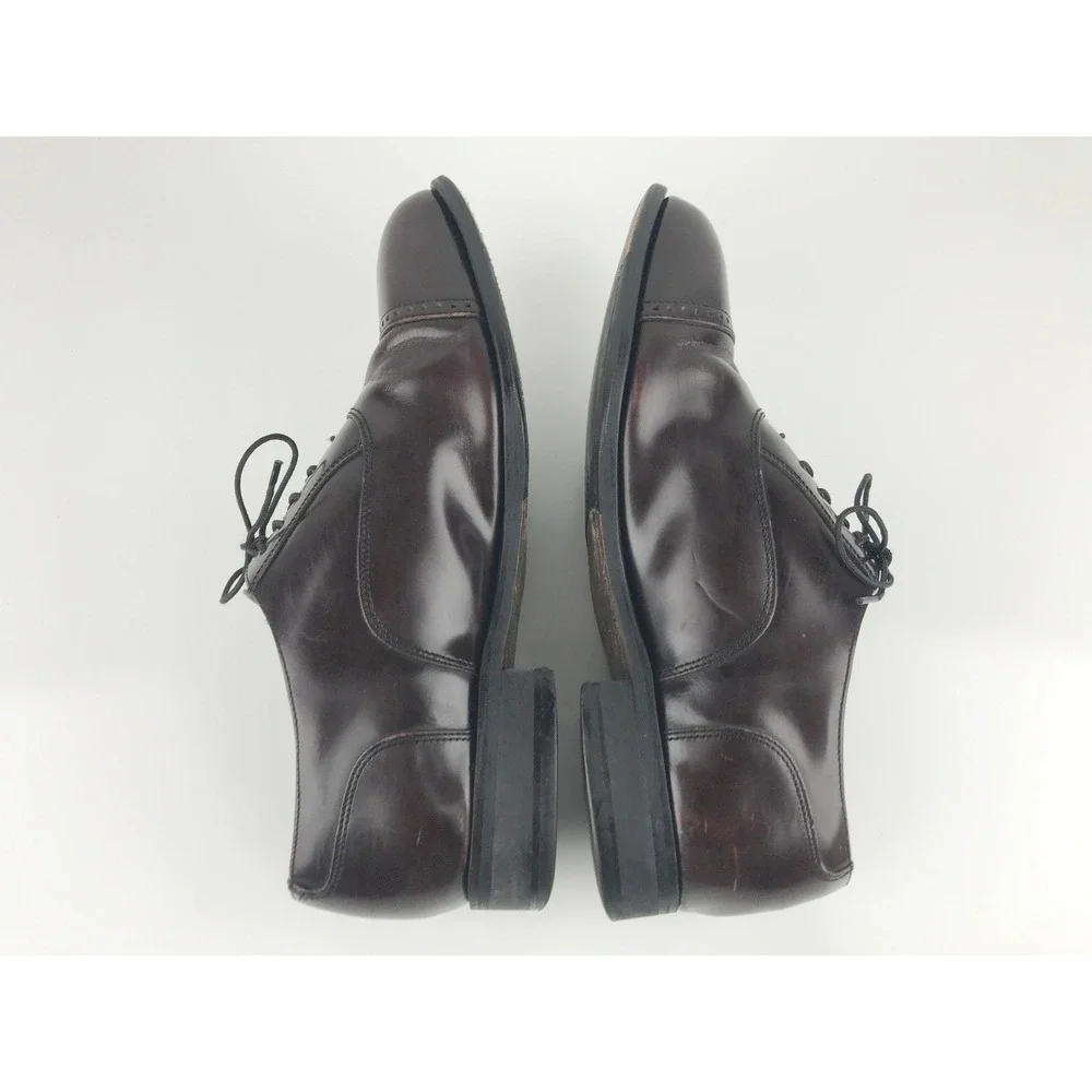Florsheim Oxford Mens Cap Toe Dress Shoes Leather Dark Brown‎ Lace Up 9.5 EEE